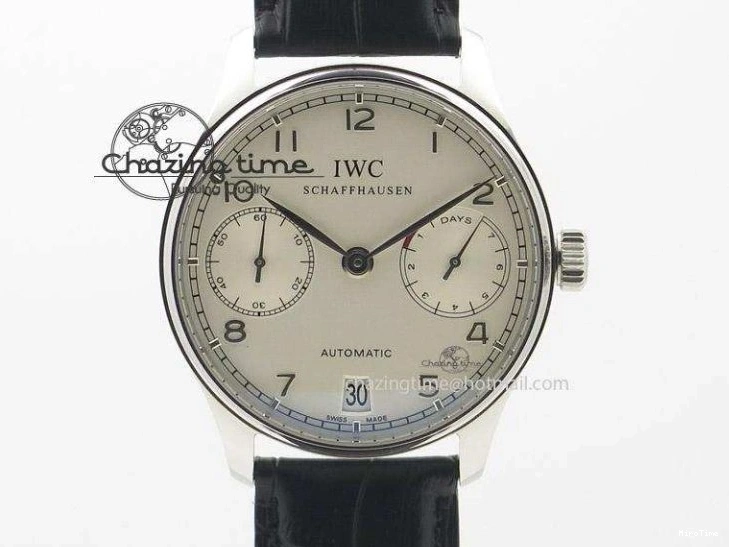 MIROTIME 0524 Sporty Portuguese Tourbillon IW5463 SS ZF Best Edition Black Dial on Black Leather Strap 7173